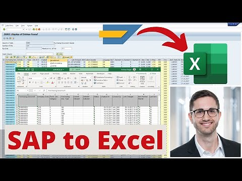 SAP to Excel: Automate the export of SAP data to Excel ⚡