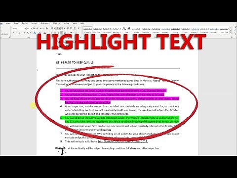 How To Highlight Text In Microsoft Word