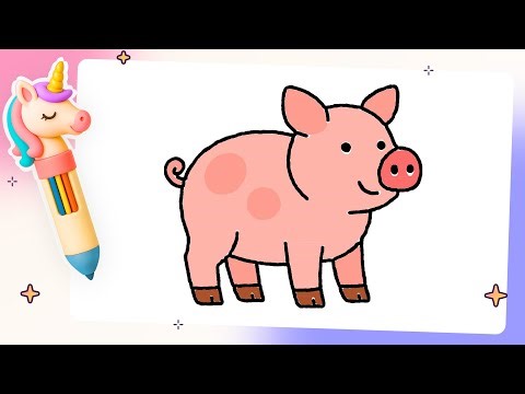 How To Draw Cute Pig | Easy Drawing | #howtodraw #kidsdrawing #drawing