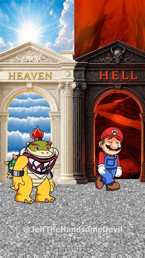 Heaven or Hell! Mario or Bowser Jr Will go to heaven ? #mario #heaven #hell