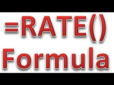 Excel Rate Formula