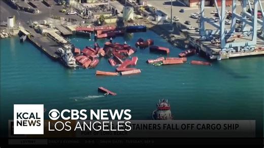 Clean up continues the day after a Port of Long Beach shipping container crash