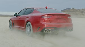 With a 368-hp, Twin Turbo V6, you don’t ask for directions, you request a flight plan. The Kia Stinger GT. | Kia America