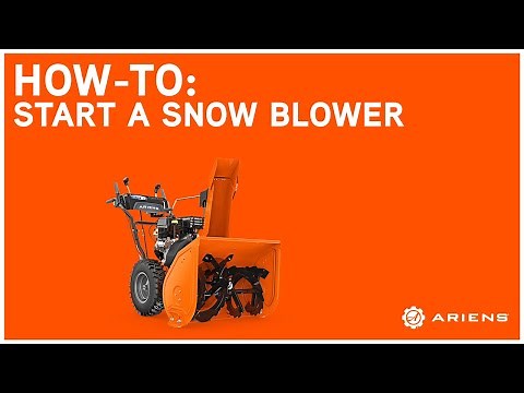 How to Start an Ariens® Snow Blower | Ariens