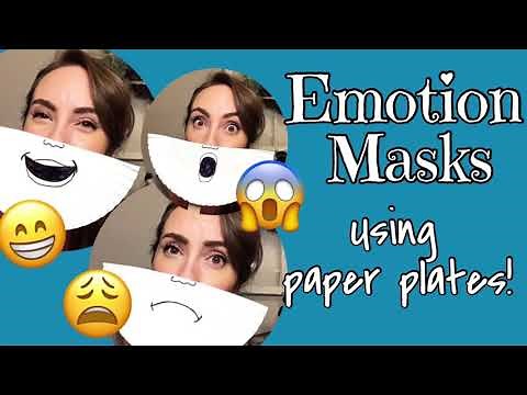 Paper Plate Emotion Masks | Kids learn to express feelings