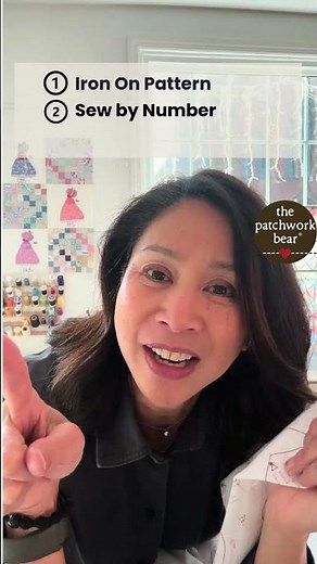 Jen shares the new Mini Memory Bear Sewing Pattern! A game changer-IRON ON Pattern & SEW BY NUMBER.