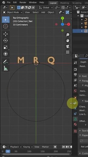 How to make Curve Text in blender