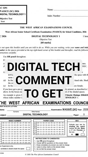 WAEC 2026 Digital Technology #shorts