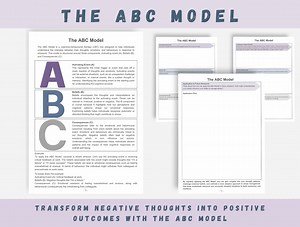 CBT ABC Model Worksheet: Cognitive Behaviour Therapy (PDF) - Etsy