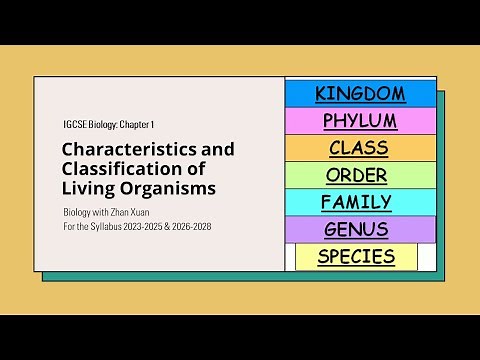 IGCSE Biology - Chapter 1 | Characteristics and Classification of Living Organisms