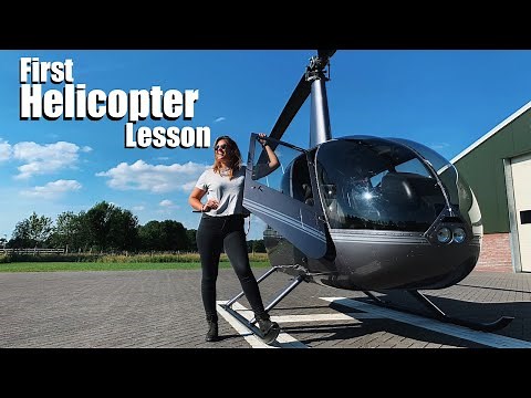First Helicopter Lesson! Robinson R44