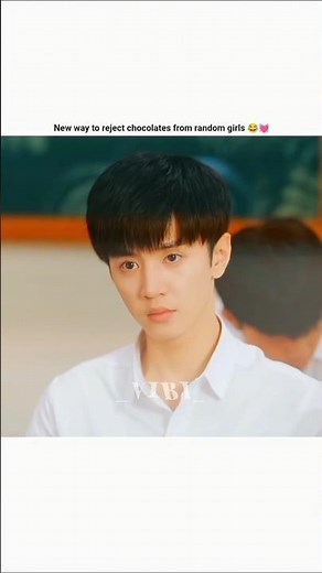 he only takes chocolate from his favourite girl 😏💌🍫 #oursecert #cdrama #chenzheyuan #chocolate #love