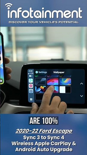 2020-22 Ford Escape Sync 3 to Sync 4 wireless Apple CarPlay & Android Auto Upgrade