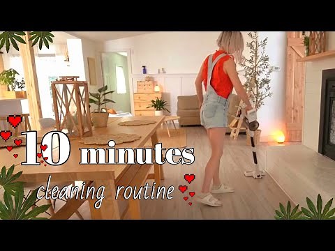 10 MINUTES CLEANING ROUTINE | HOW I SIMPLIFIED CLEANING | WHOLE HOUSE CLEAN WITH ME