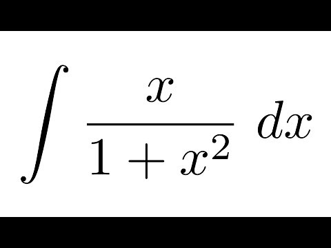 Integral of x/(1+x^2) (substitution)