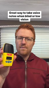 Digital voice recorders like this Micro Speak can be a great way to take voice notes when blind or low vision. #blind #tech #accessibility | Blind on the Move