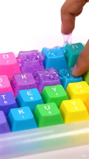 Typing on a Slime Keyboard 👀💚 ASMR Squishy Sounds