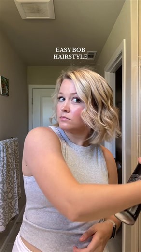 Easy Bob Hairstyle Tutorial for Short Hair with Curling Wand