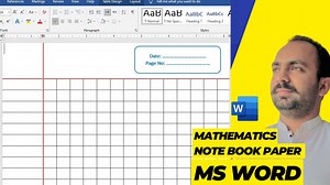 How to make Math notebook page in MS Word | Make Notebook Paper in MS Word | Trick and click
