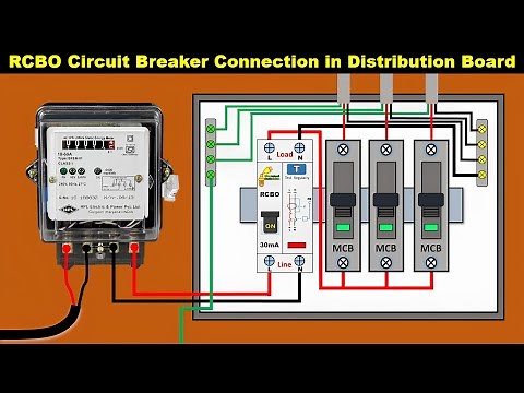How to wire RCBO Breaker in Distribution board | RCBO Connection @TheElectricalGuy