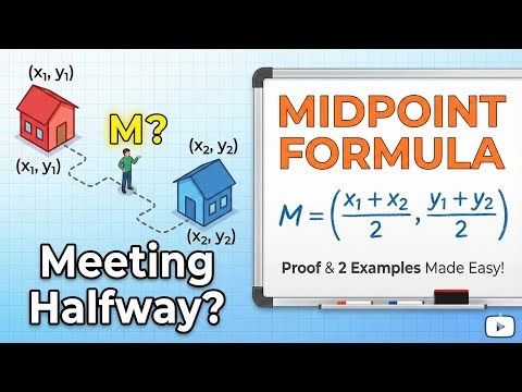 The Midpoint Formula: Definition, Proof, & Examples (Geometry Tutorial)