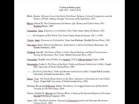How to do a Bibliography