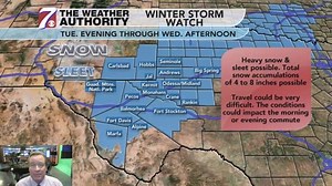 14K views · 91 reactions | A strong cold front will backdoor into the Permian Basin Tuesday evening. This will bring a chance of rain and snow showers to the area. Look for the rain to change over to snow after midnight Tue. | First Alert 7 | Facebook