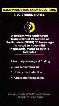 DHA Prometric for Nurses 2025 | Clinical Scenario Questions for nurses