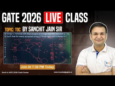 Introduction to TOC ✨📘 | GATE 2026 🎯TOC by Sanchit Sir ⚙️KnowledgeGate LIVE @ 7:30 PM ⏰