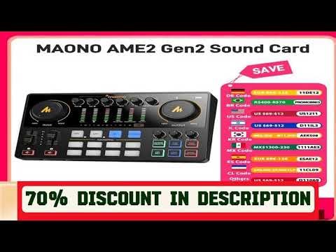 A must-have product! MaonoCaster AME2 Gen2 Audio Interface Mixer with Dual XLR Input for Dual Podc
