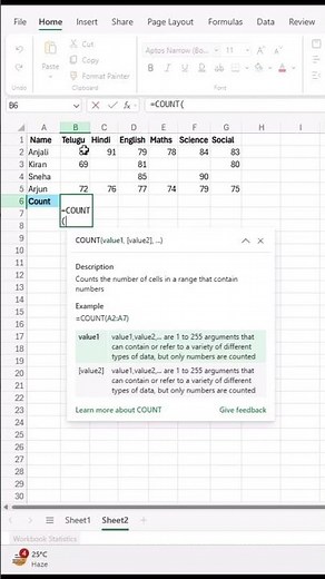 How to Count Numeric Cells in Excel (COUNT Function)