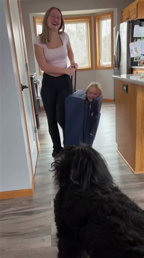 B’s head and the wall have felt better #fyp #pain #crying #suitcase #ilikemysuitcase #wall #dentedwall #dentedhead