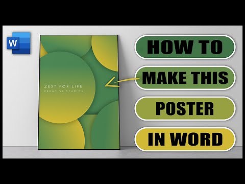 How to make a POSTER in word | SIMPLE AND EASY | CREATE a Poster in word