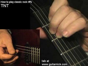TNT, ACDC - guitar lesson & TAB! learn to play classic rock metal riffs