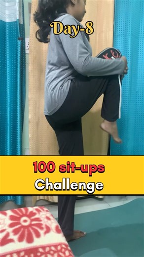 100 sit-ups challenge❤️‍🩹 ||Day-8 || #challenge #100situps #shorts