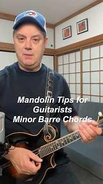 Mandolin Tips for Guitarists - Minor Barre Chords #shorts #shortsfeed #mandolin