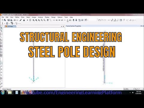 Steel Pole Design in SAP2000 Tutorial
