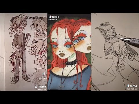 🍄🍄 ALT TIKTOK DRAWING ALTERNATIVE ART TIK TOK COMPILATION ⛓⛓ goth emo grunge aesthetics