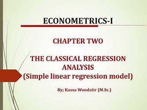 Econometrics I Chapter 2 - Lesson 1