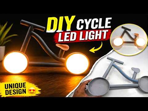 “DIY Cycle Shape LED Light | PVC Pipe Lamp Tutorial 🔥”