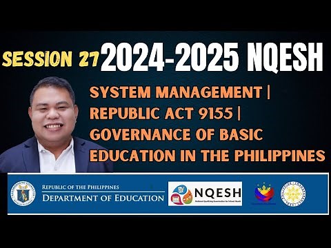 System Management | Republic Act 9155 | Governance of Basic Education in the Philippines #deped