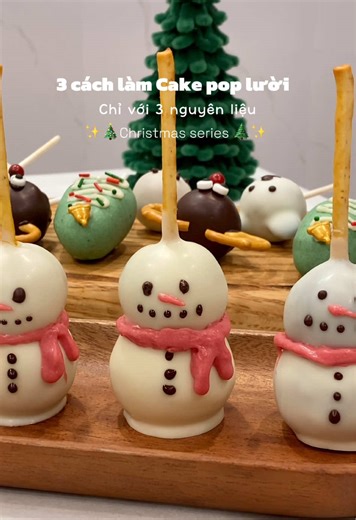 Cách làm cake pop giáng sinh chỉ với 3 nguyên liệu