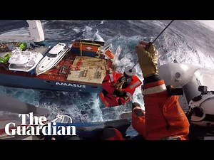 Cargo ship crew in dramatic rescue after vessel loses power in rough seas off Norway