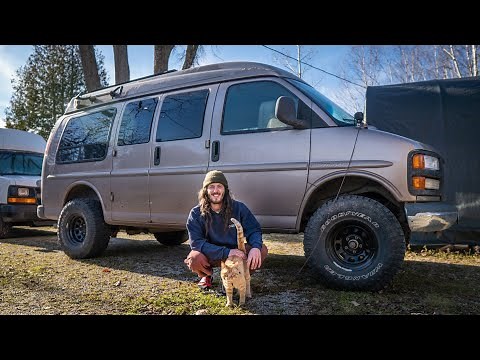 Living in a Van for 4 Years! | Van Life Tour Lifted Chevy Express DIY camper conversion