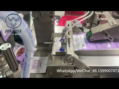 Fully automatic rotary packing machine for zipper bag.