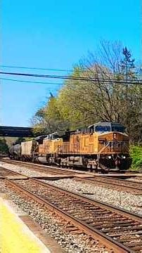 4/11 Union Pacific power leads CSX B729 off the OML at St Denis MD #viral #video #shorts #short