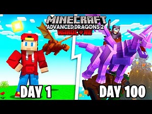 I Spent 100 Days with ADVANCED DRAGONS in Minecraft... Here's What Happened