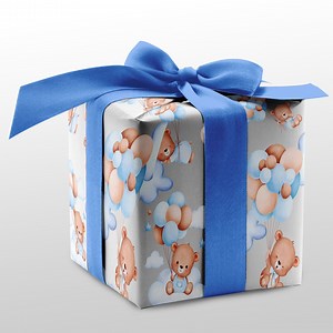 Baby Shower Gift Wrap Newborn Wrapping Paper Custom Boy Gift Wrap Baby Blue Paper Wrap Custom Gift Wrapping Paper Baby Shower Blue Paper - Etsy