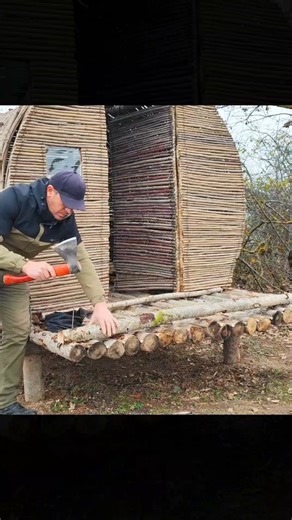 Building a Round Natural Shelter for Survival Skills