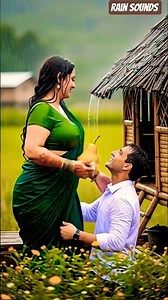 Couple Sleeping in Rain | ASMR for Relaxation & Deep Sleep 😴 | Village Rain Ambience #rainsounds